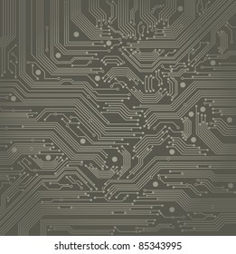 Abstract Vector Background With High Tech Circuit Board