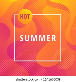 Abstract vector background - hot summer, for banners and labels