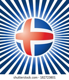 Abstract vector background with Iceland flag.