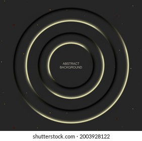 Abstract vector background illustration in black neomorphism style. Minimal  backdrop.