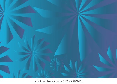 Abstract vector background with an illustration of blooming flowers in gradient colors