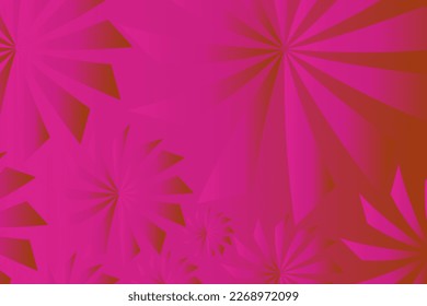 Abstract vector background with an illustration of blooming flowers in gradient colors