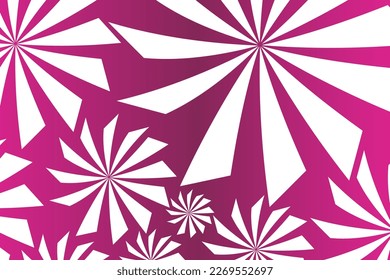 Abstract vector background with an illustration of blooming flowers in gradient colors