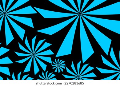 Abstract vector background with an illustration of blooming flowers in gradient colors