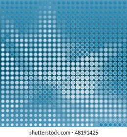 Ilustración de fondo del vector abstracto de puntos azules