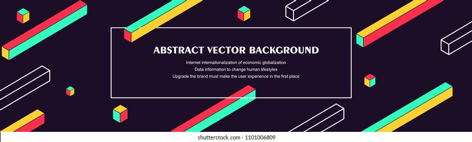 Abstract vector background illustration with colorful geometric shape cover background