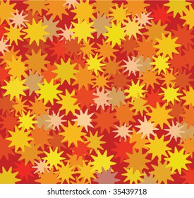 abstract vector background illustration of colorful autumn leaves 