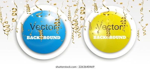 Abstract vector background for illustration creation. Falling confetti with sparkles.