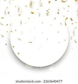 Abstract vector background for illustration creation. Falling confetti with sparkles.