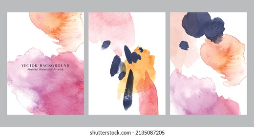 Ilustración de fondo del vector abstracto. Plantilla de diseño para uso universal. Textura acuarela.