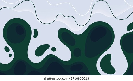 Ilustración de fondo de Vector Abstractas con Formas estampadas verdes