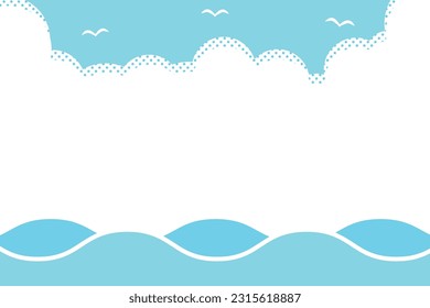 Abstrakte Vektorhintergrund-Illustration von See und Himmel