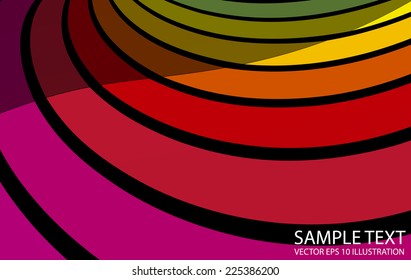 Abstract vector background illustration - Vector striped rainbow background abstract template
