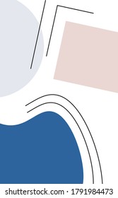 Abstract vector background. Vector illustration of a vertical card template made of shapes and lines. Pattern background for invitation, brochure or flyer template 