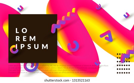 Abstract vector background image, with gradient wave, with geometric elements, template for backgrounds