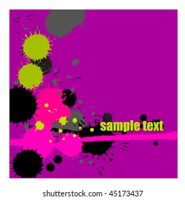 abstract vector background with ink splashes