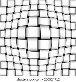 Abstract vector background - intertwined bands - interwoven