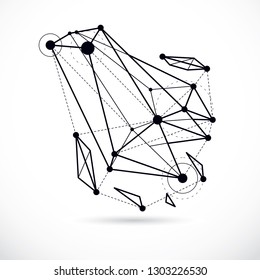 Abstract vector background, isometric dimensional shape. Innovation technologies abstract illustration.