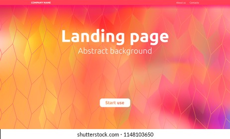 Abstract vector background for landing page