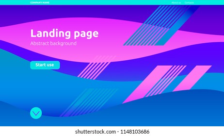 Abstract vector background for landing page