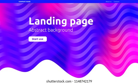 Abstract vector background for landing page