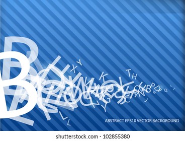 Abstract vector background with letters