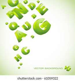 Abstract vector background with letters.
