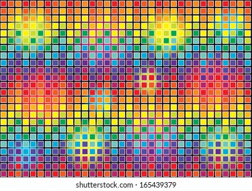 abstract vector background with lighting mosaic tiles