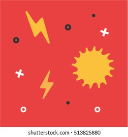 Abstract vector background with lightnings 