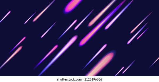 abstract vector background with lights from comets falling and creating texture