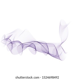 Abstract vector background, lilac transparent wavy lines for brochure, website, flyer design.