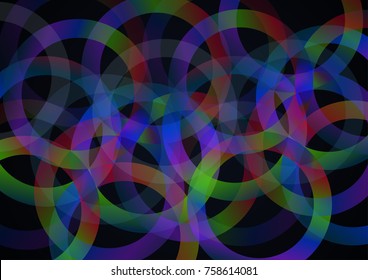 Abstract vector background with lines and rings
