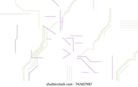 abstract vector background. lines, waves, chip