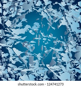 Abstract vector background with loosened ice shards