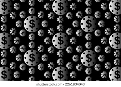 Abstract vector background with lots of scattered dollar signs