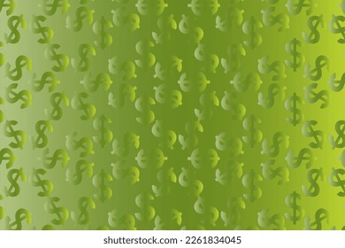 Abstract vector background with lots of scattered dollar signs