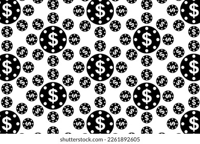 Abstract vector background with lots of scattered dollar signs