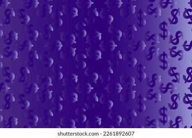 Abstract vector background with lots of scattered dollar signs