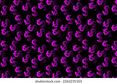 Abstract vector background with lots of scattered dollar signs