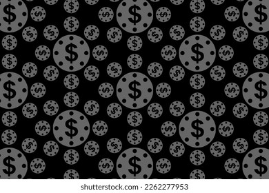 Abstract vector background with lots of scattered dollar signs