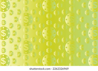 Abstract vector background with lots of scattered dollar signs