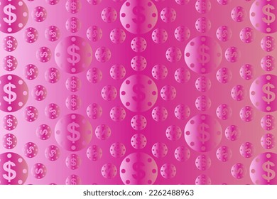 Abstract vector background with lots of scattered dollar signs