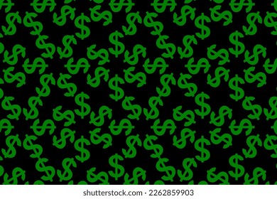 Abstract vector background with lots of scattered dollar signs