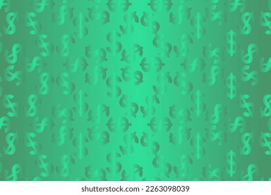 Abstract vector background with lots of scattered dollar signs