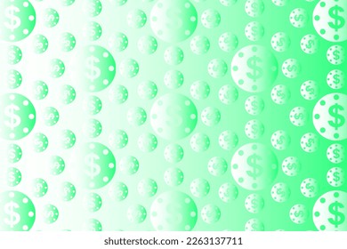 Abstract vector background with lots of scattered dollar signs