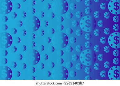 Abstract vector background with lots of scattered dollar signs