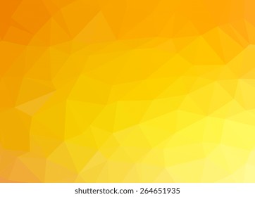 Abstract vector background low poly pattern illustration. Orange, yellow color.