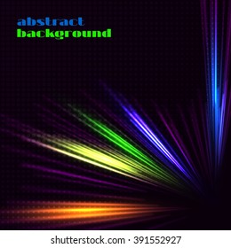 Abstract vector background with luminous stripes