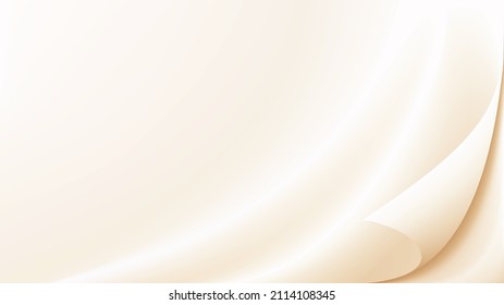 Abstract vector background luxury beige cloth or paper. Minimal cream fabric background. Shiny silk fabric. Cloth soft wave. Elegant Creases of satin background.
