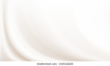 Abstract vector background luxury beige cloth or silk. Minimal cream fabric background. Shiny silk fabric. Cloth soft wave. Elegant Creases of satin background.